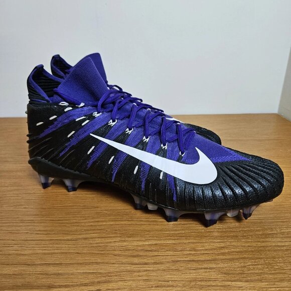 Nike Alpha Menace Elite‎ 2 Football Cleats Size 17 Purple Black 717140-510 - Picture 3 of 8
